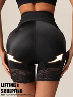 1 pièce Culotte gainante sans couture taille haute, effet amincissant et de contrôle du ventre, gaine sculptante 2