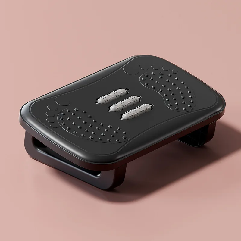 Apoio para os pés sob a mesa, banco ergonômico para os pés com rolos de massagem, descanso para pernas, alívio da dor para trabalho de escritório doméstico