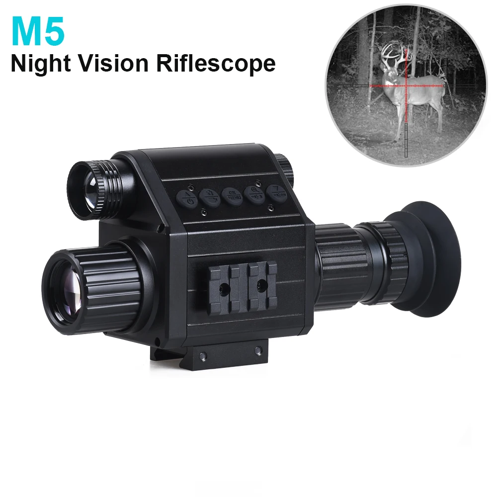 Digital Night Vision Riflescopes Infrared Optics Sight Monocular HD 1080P Video Photo Recording Hunting Camera M5