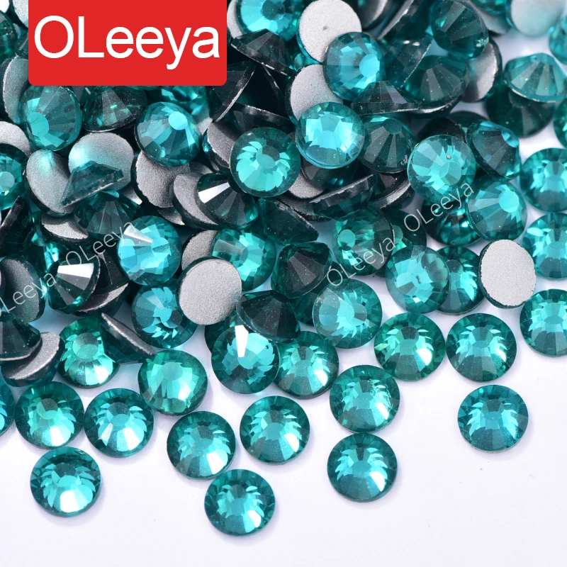 Blue Zircon Rhinestones Glass Non Hot Fix / Glue on Gems