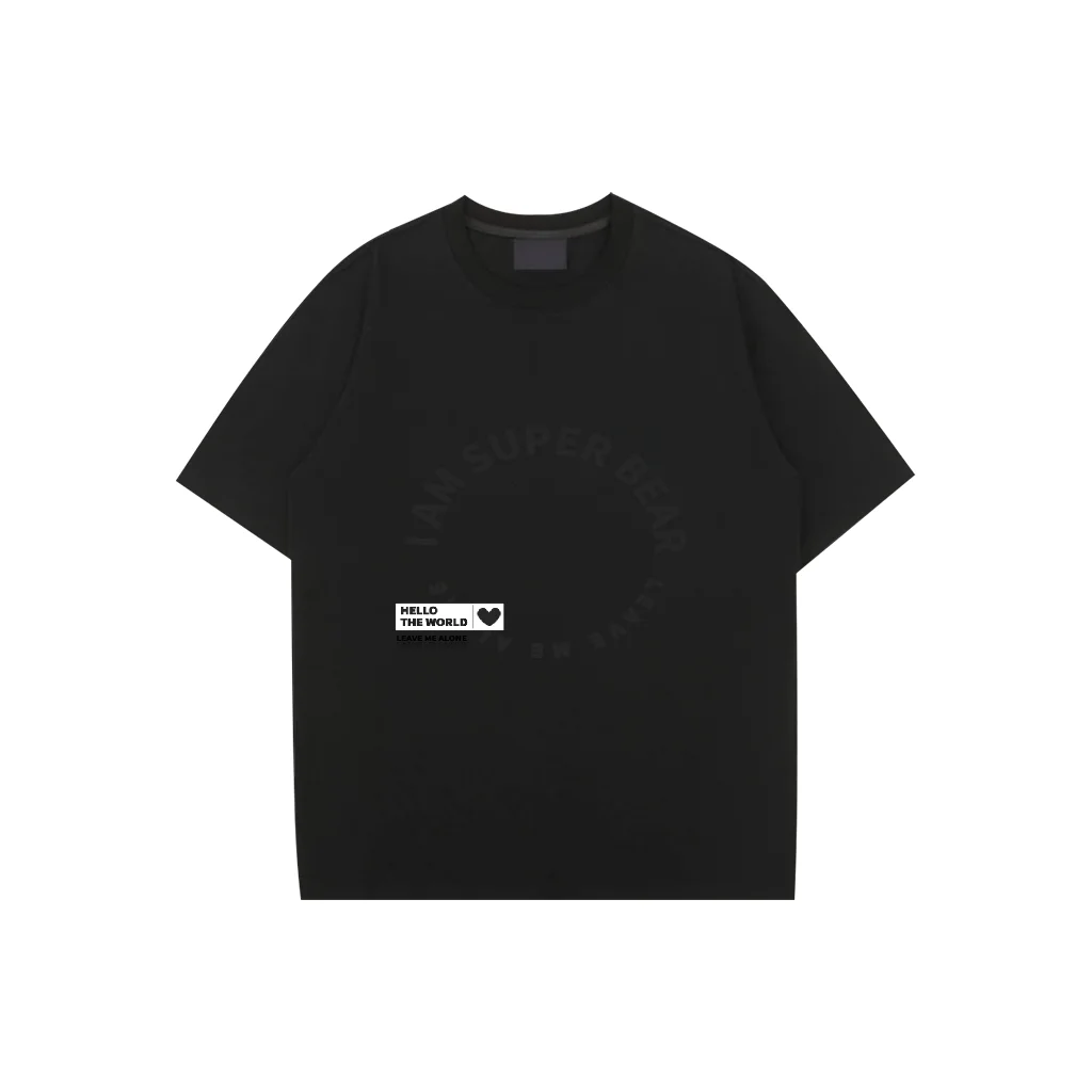 

Printed men's cotton T-shirt Clothing Hip Hop Black Heart Short sleeve fashion loose top New style men's T-shirt West Coast