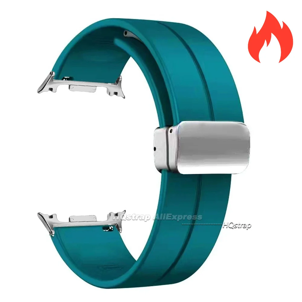 Magnetic Silicone Watch Strap with Secure Buckle - Versatile & Stylish Band