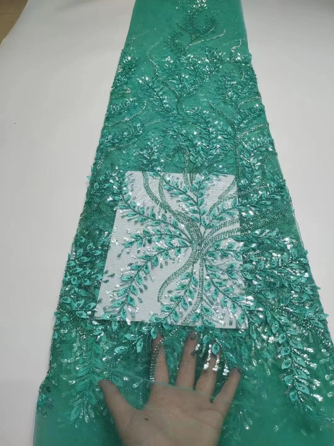 

High Quality African Nigerian 3D applique Lace Flower Fabric For Wedding With sequin Groom Embroidery French Lace Fabrics