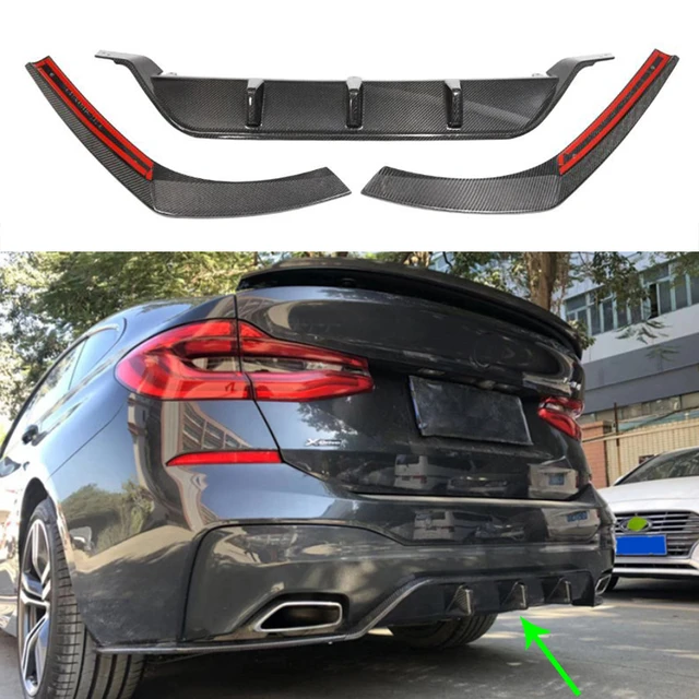 For BMW G32 GT M Tech M-Sport 2017 2018 2019 Real Carbon Fiber Auto Car Rear  Bumper Diffuser Apron Side Splitter Spoiler - AliExpress