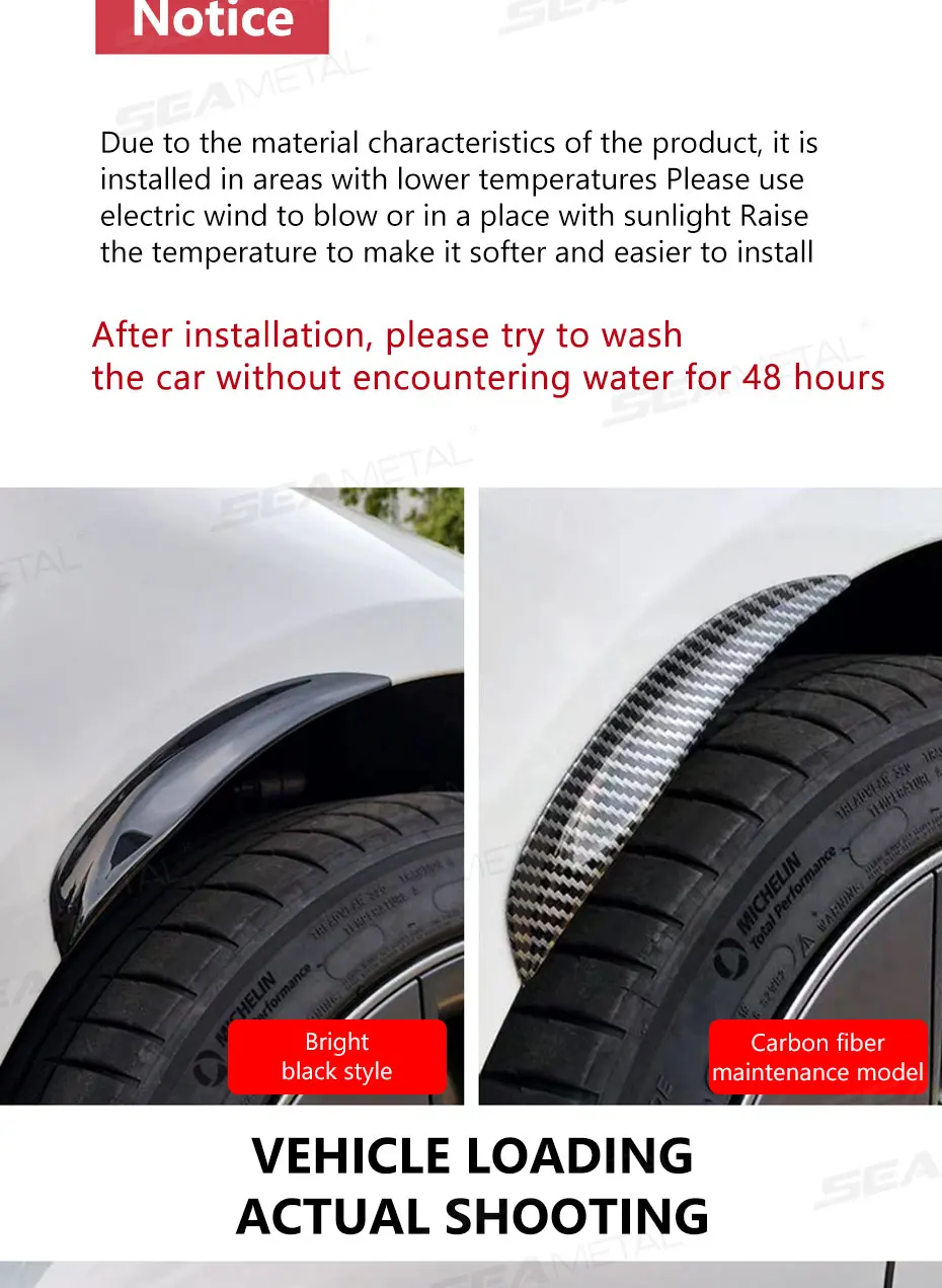 BLALION 4 Teile/satz Auto Rad Augenbraue Arch Trim Seite Fender Flare Streifen Universal Gebogene Anti-Scratch Räder Lip Streifen Auto Aufkleber – Detail 10