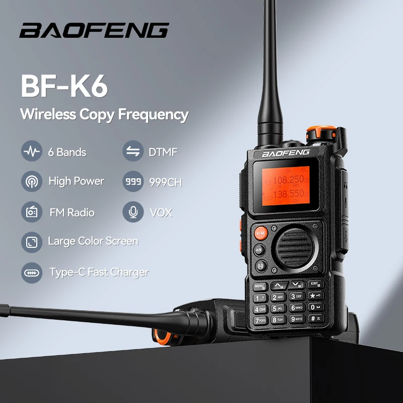 Baofeng UV-K6 Ricetrasmettitore Portatile VHF/UHF – Radioamatore – Aperto Mai Usato - 2