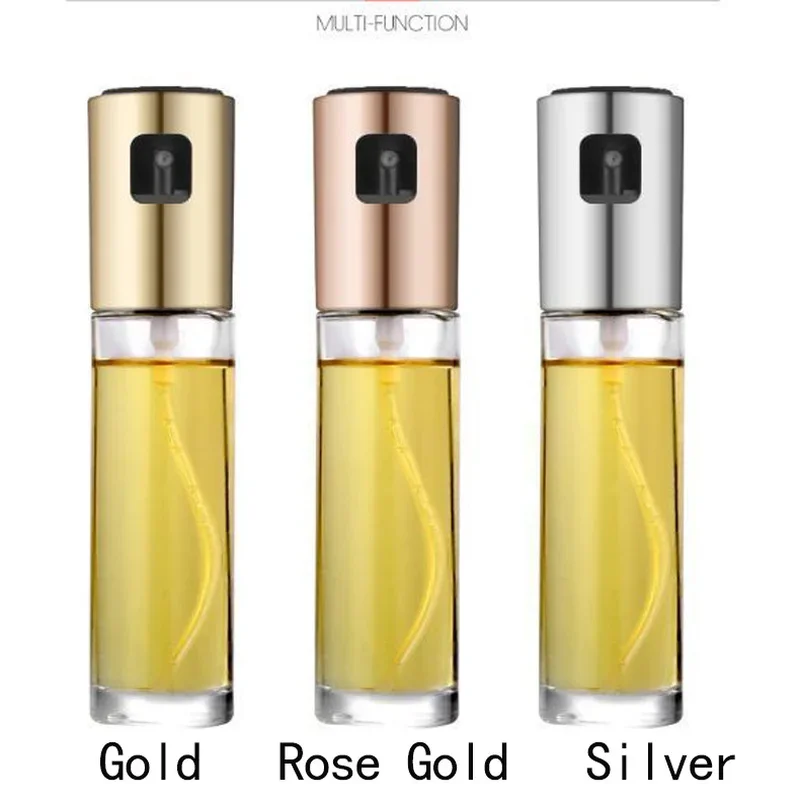 Oil Sprayer Kitchen Stainless Steel Olive Oil Sprayer Bottle Pump Oil Pot Leak-proof Grill BBQ Sprayer Dispenser BBQ Cookware Tools