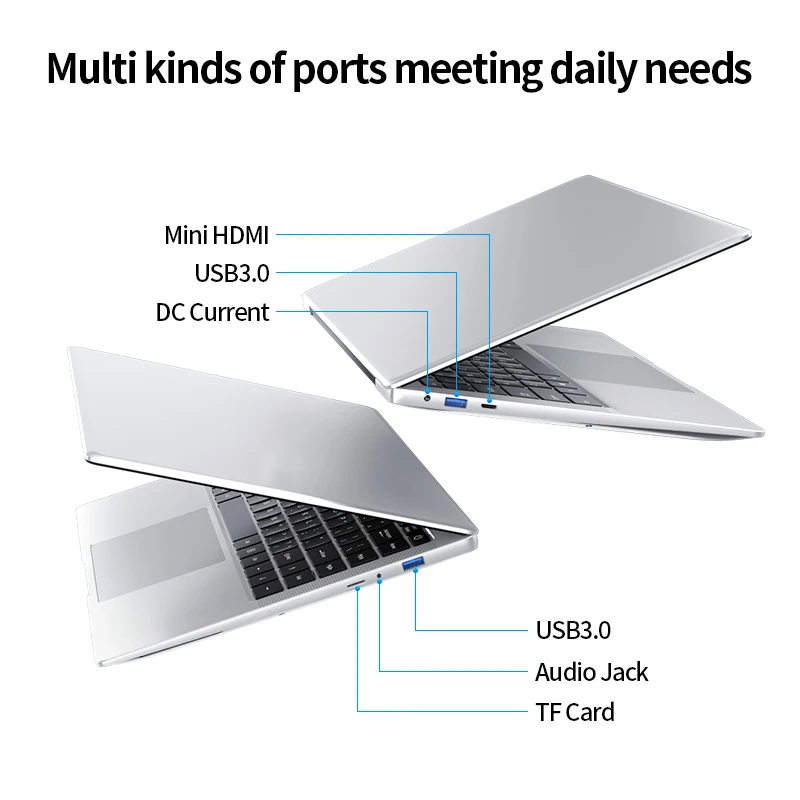 저렴한 14.1 인치 미니 노트북 휴대용 소형 노트북 컴퓨터 Windows 11 사무실 Intel N4000 8GB 512GB IPS Bussiness 노트북
