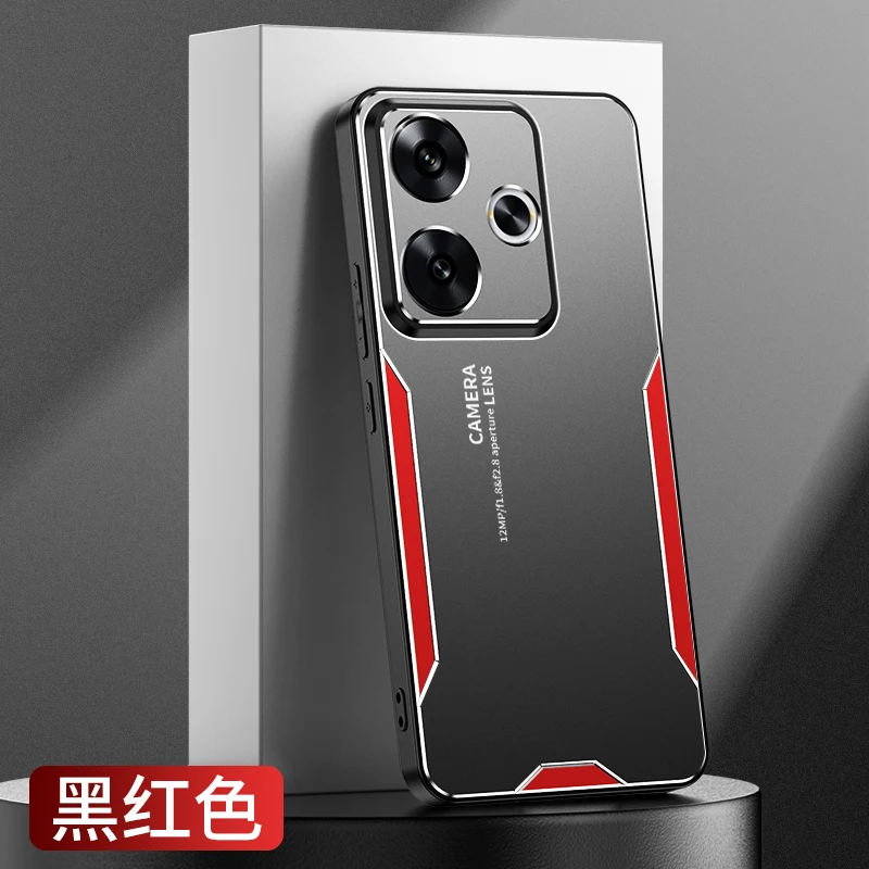 Sleek Aluminum Alloy Shockproof Matte Phone Case with Soft Bumper