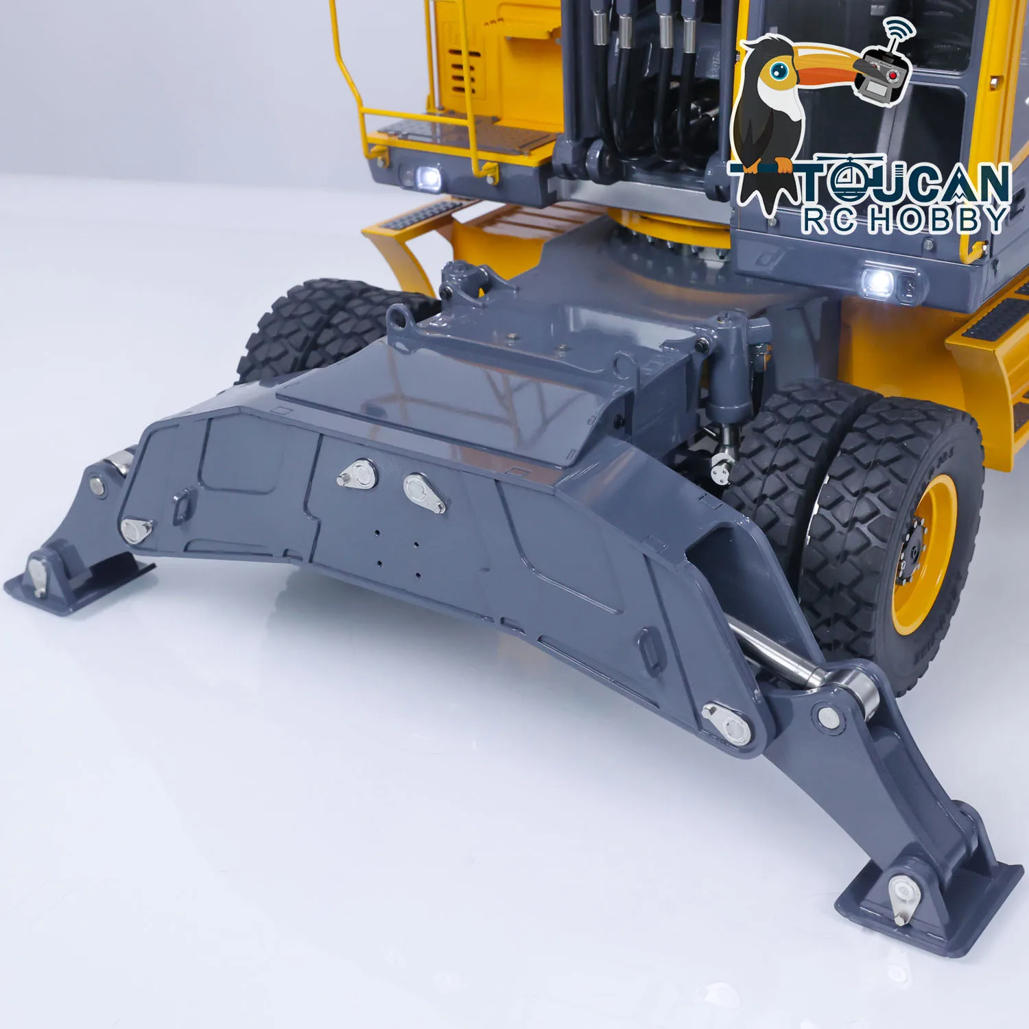 KIT LESU ET30H RC Excavator CNC 1/14 RC Hydraulic Metal Wheeled Digger Remote Control Construction Vehicles Lights Toys THZH1184 5