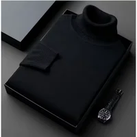 Cashmere Cotton Blend Turtleneck Men Sweater 2025Autumn Winter Daily Basic Warm Knitted Pullover Man Casual Jumper Pull Homme