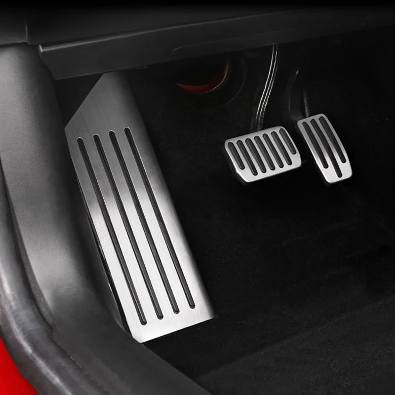 

Car Foot Pedal Pads Covers Accelerator Gas Fuel Brake Pedal Rest Pedal Pads Mats Cover for Tesla Model 3 Y 17-21 Car Styling Kit