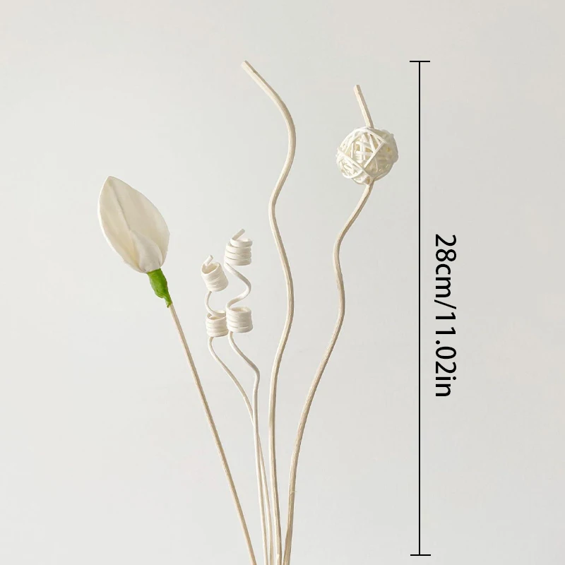 Artificial Flower Rattan Reed Sticks Fireless Fragrance Aroma Diffuser Refill Stick Replacement Diy Floral Ornaments Home Decor