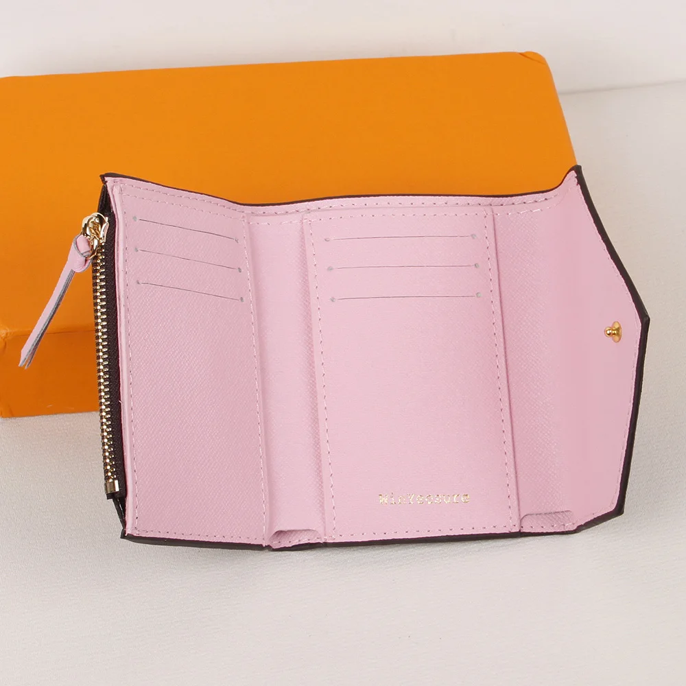 41938 Luxury Designer Short Wallet Card Pocket 3 fold wallet |
