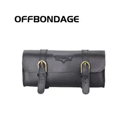 Vintage-Style PU Leather Bicycle Tail Bag - Retro Saddle Pouch & Rear Pannier (Black)