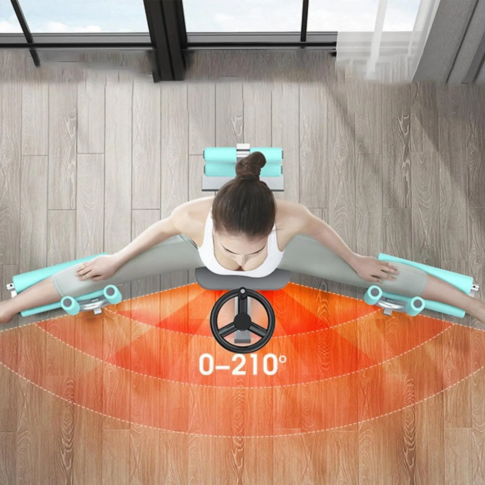 Leg Stretcher Leg Ligament Stretching Device Fitness Gymnastics Horizontal Press for Mma Yoga Cheerleading Dance