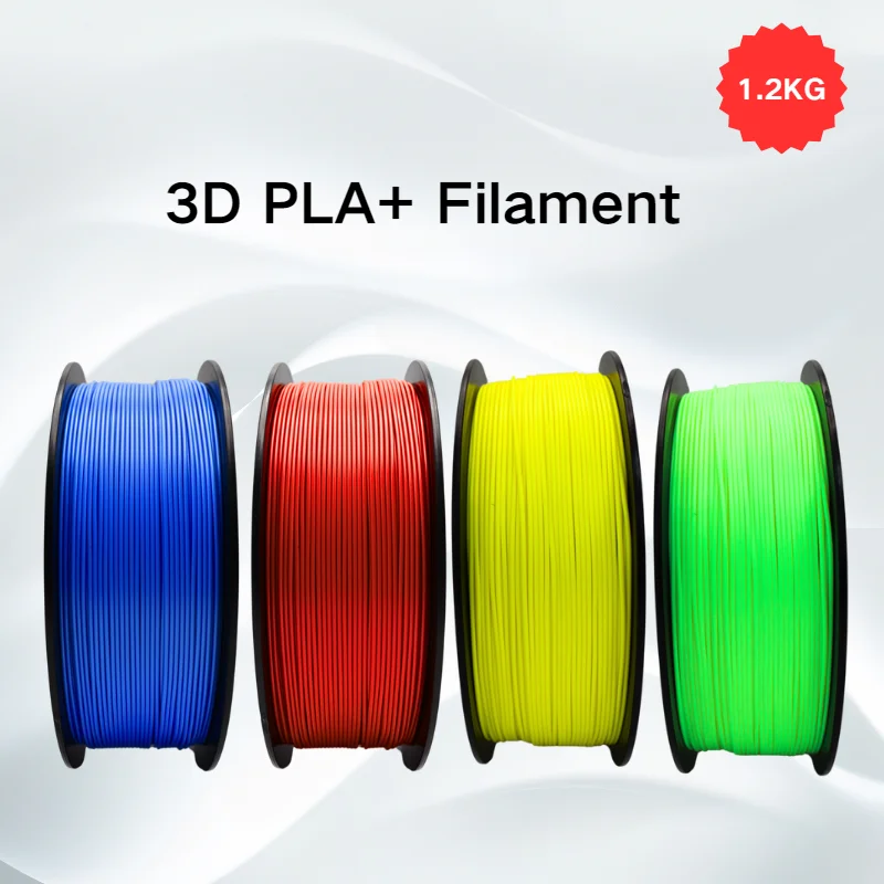 Makcosmos PLA + 필라멘트 3D 프린터 필라멘트, 뱀부 랩 FDM 3D 프린터용, 블랙 화이트 레드 3D 인쇄 재료, 1200g, 1.75mm, 1.2kg