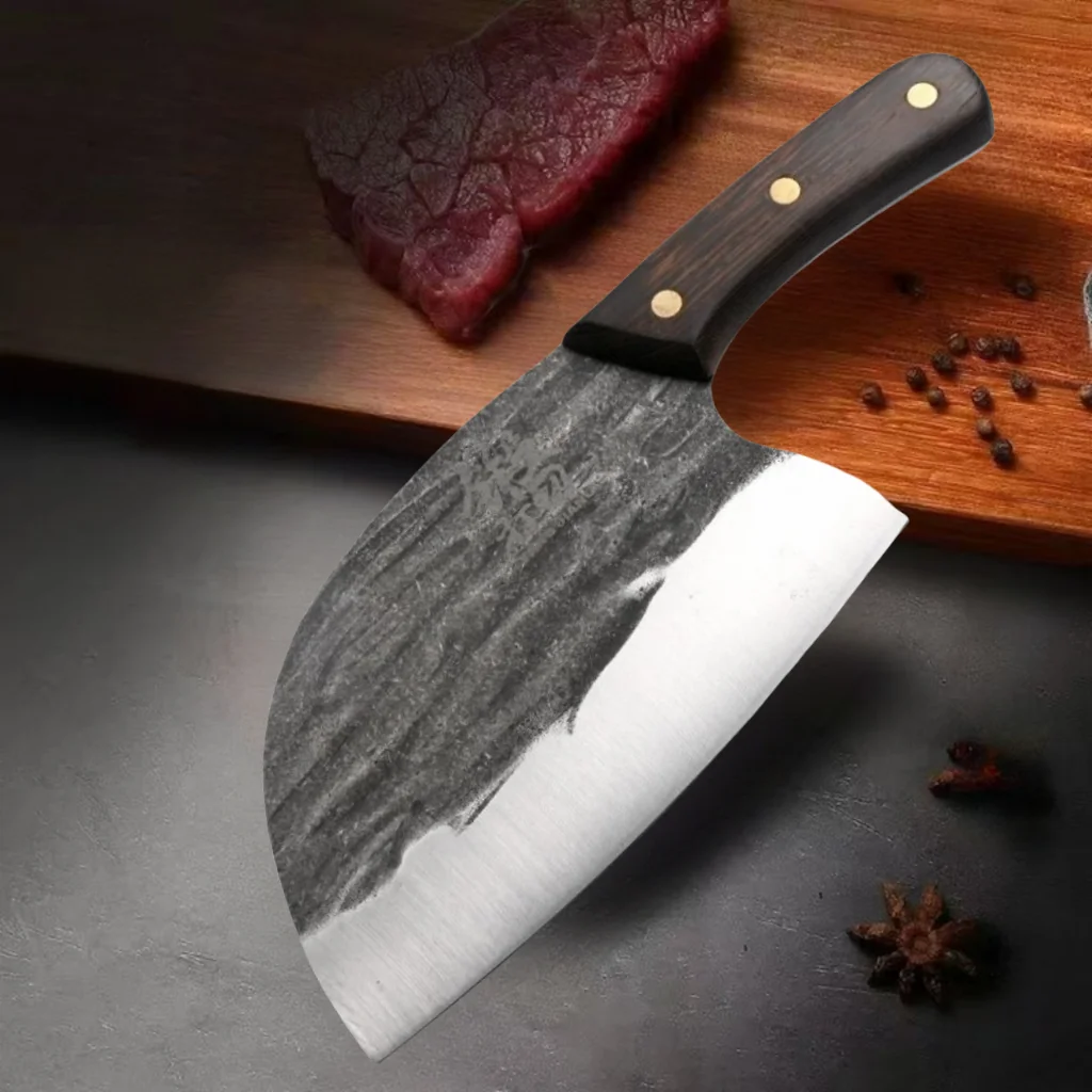 PLYS Chef Knife, Hand Forged Kitchen Knife, Stainless Steel Sharp Meat Cutting Knife, Household cleaver, Meat Cleaver 4
