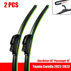 Premium Front Wiper Blades - Superior Windshield and Window Accessories - Corolla(2007 - 2023) (Cross 2022 2023)