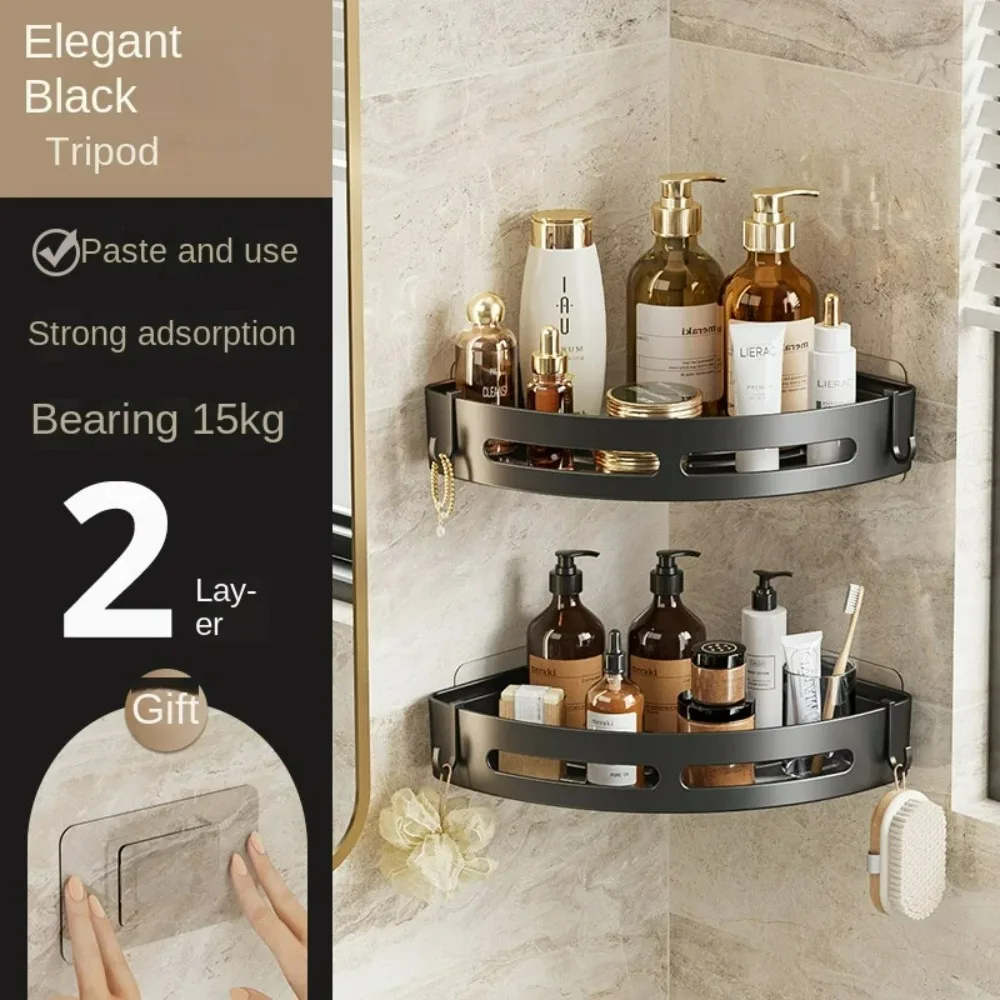3/2/1 PCS Adhensive Bathroom Shampoo Holder Shower Caddy Shelves Storage No Drill Shelf Corner Towel Holder Shelves For Bathroom
