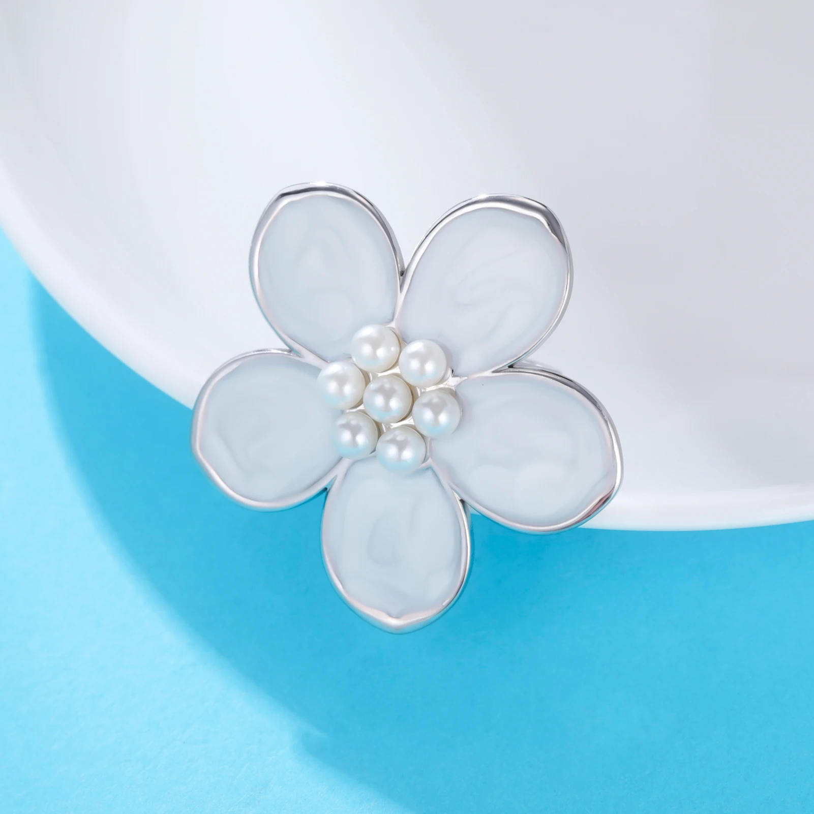 COOLTIME 1pc Bunte Tropf Öl Perle Blume Ring frauen Edelstahl Einstellbare Ring Mode Ästhetik Hochzeit Schmuck geschenk – Detail 13