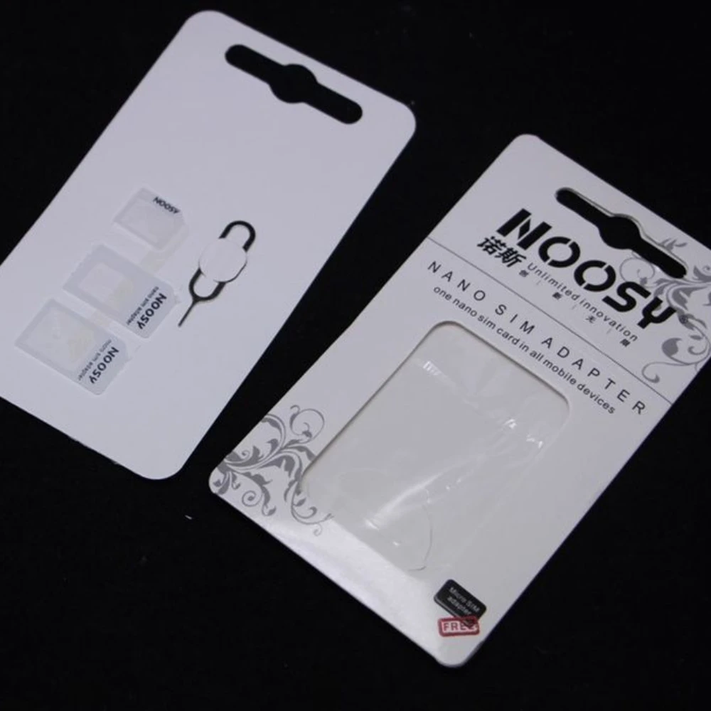 20sets Nano SIM Card Adapter 4 In 1 Micro Sim Adapter Eject Pin Key Retail Package For IPhone For Samsung Mobile Phone