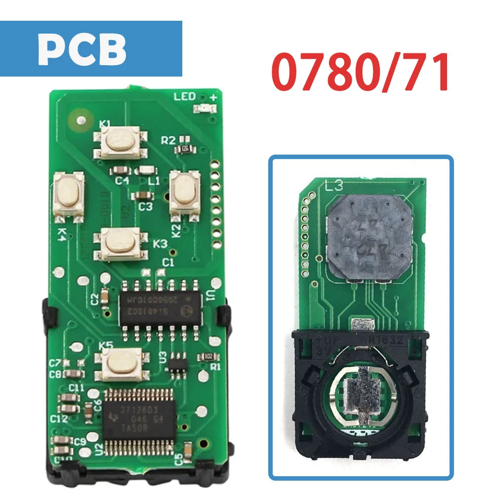Scheda #: 271451-0780 Auto Remote Circuit Board Ask 433.92Mhz 5B Id71 Chip Smart Car Pcb Panels Per Toyota (Zona Europa)