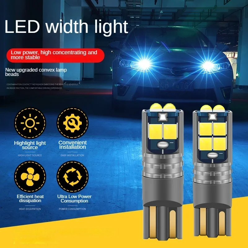 2pcs High Quality T10 W5W Super Bright Car Interior Reading Dome Light Marker Lamp 168 194 LED Auto Wedge Parking Bulbs Orange