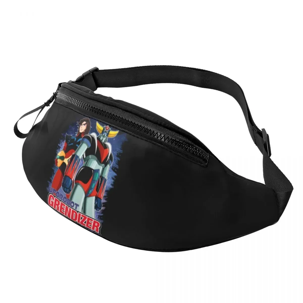 

Goldorak Grendizer Actarus Fanny Pack Men Women Custom UFO Robot Goldrake Crossbody Waist Bag for Running Phone Money Pouch