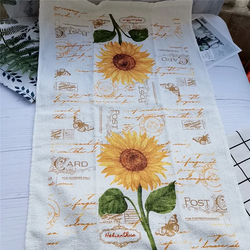 Flower Fruits Printed Cotton Nordic Anti Scald Microwave Oven Glove Insulation Pad Tea Towel Kitchen Tools 3 Pcs/Set