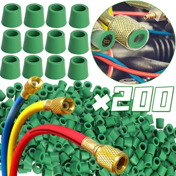 Guarnizione di riparazione della linea dell'aria condizionata per auto '1/4' Tubo di ricarica/Kit di guarnizioni di riparazione del collettore Strumenti Accessori di ricambio automobilistici