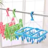 32 Clip Clothes Drying Rack With Clip For Socks And Underwear Drying Folding Laundry Hanger Multi-purpose 5