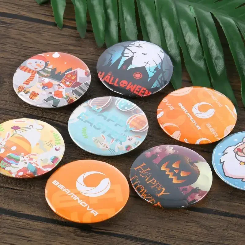 Badge parts button making supplies 100Pcs 25mm 32mm 37mm 44mm 58mm 75mm DIY Badge Button Parts Supplies for Clothes/Handbag Decor Badge Button Maker Materials
