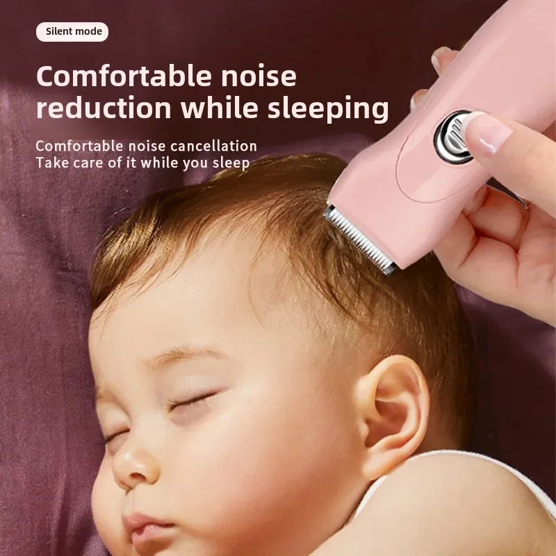 Waterproof Silent Baby Hair Trimmer Newborn Infant Electric Shaver Baby Hair Cutting Tool Tire Remover Machine