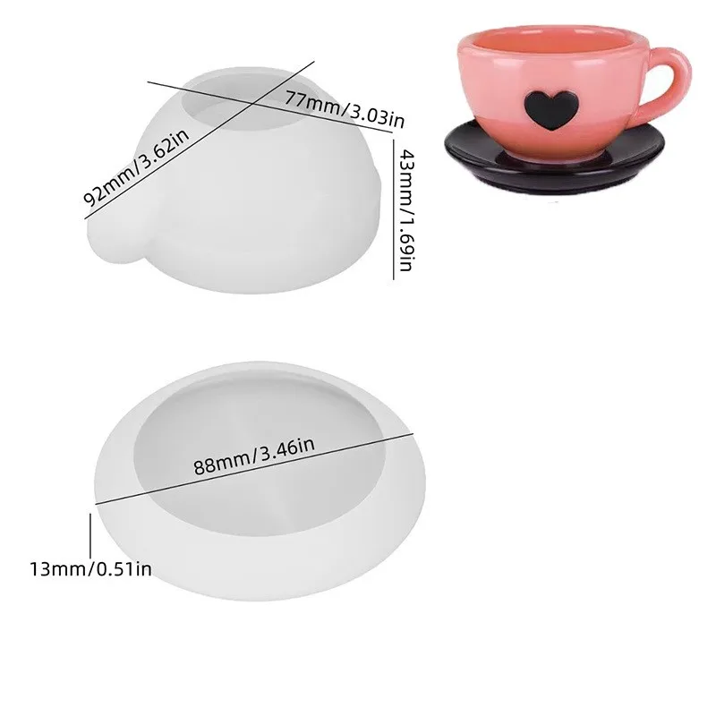 Love Coffee Cup Mold Set 3