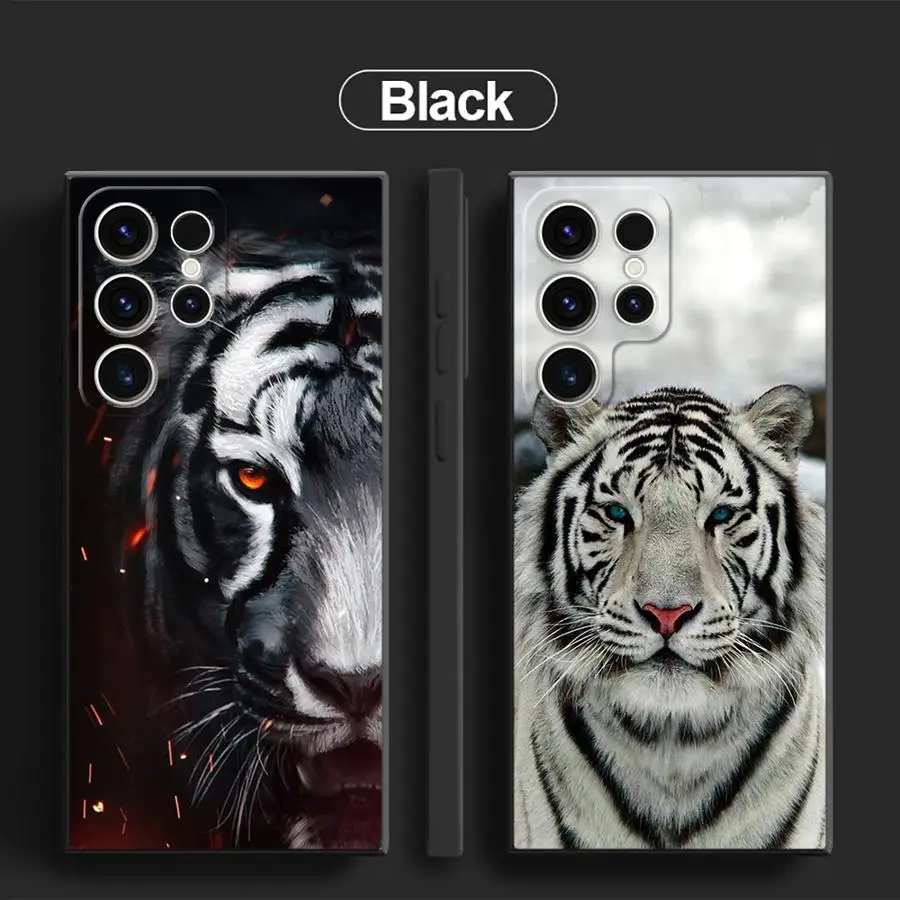 Enhanced Tiger Design Shockproof Silicone Phone Case