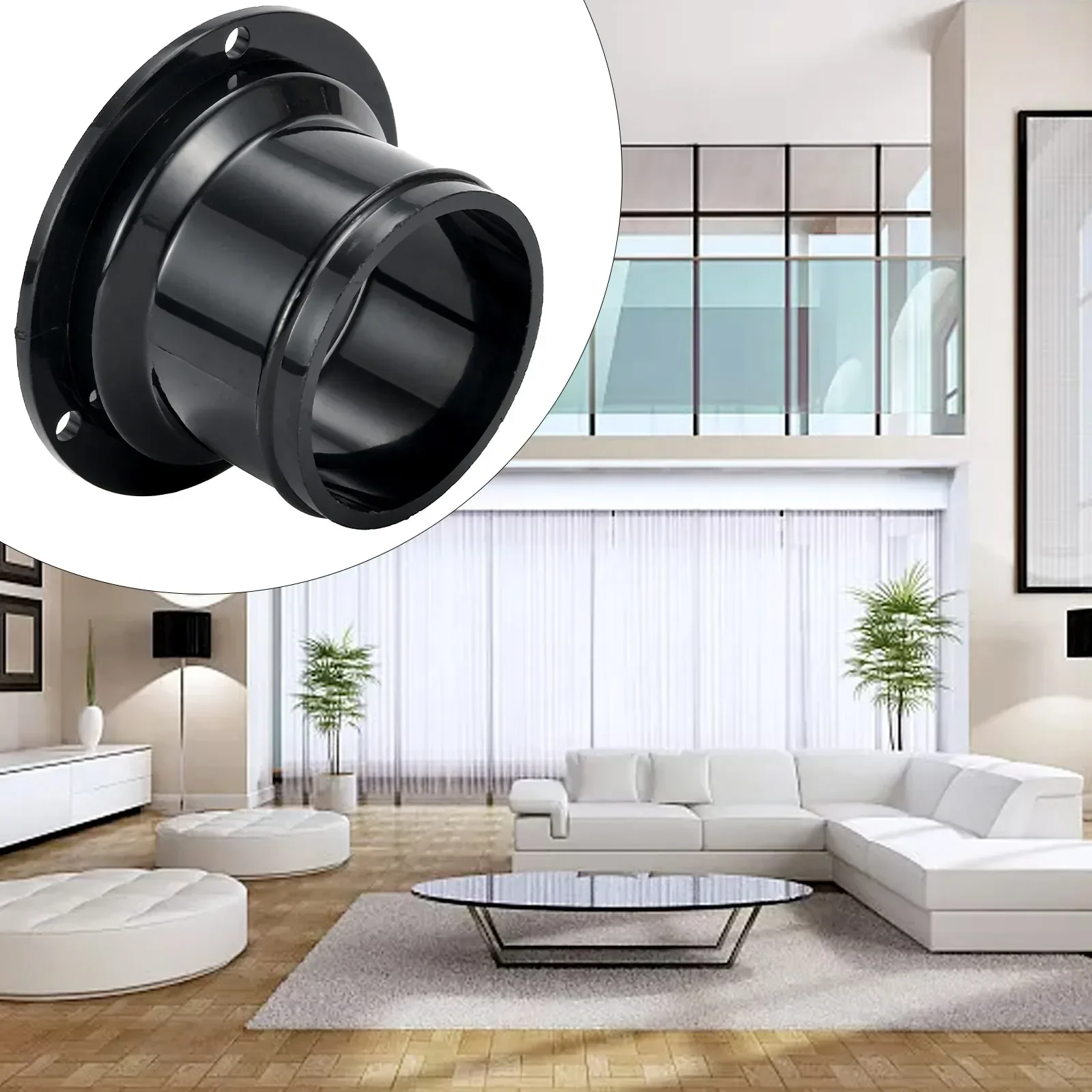 Flange Connector Duct Pipe Connector 50mm/150mm ABS Straight Pipe Ventilation Ducting Exhaust Pipe Air Duct Connectors Home Improvement Accessories