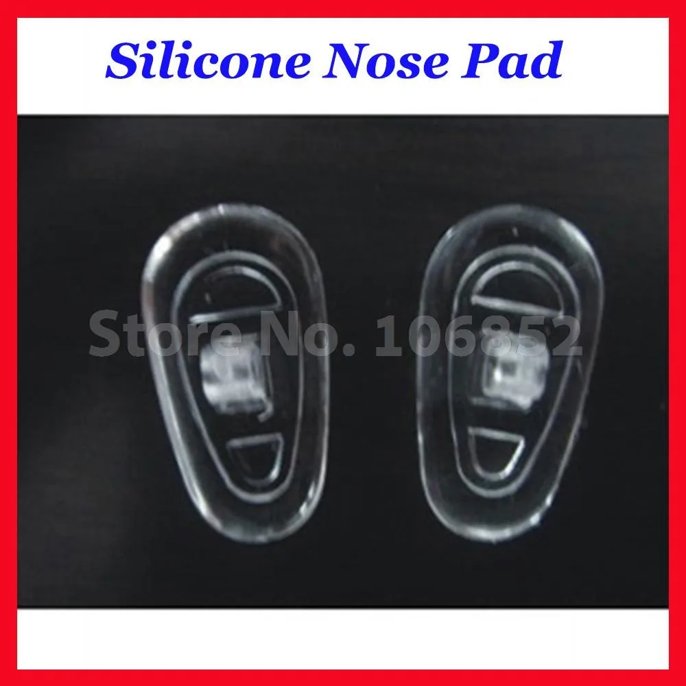 Glasses nose pads 20pieces=10pairs Eyeglass symmetrical Silicone nose pads size 11mm 12mm 13mm 14mm 15mm screw In Push In Accessory