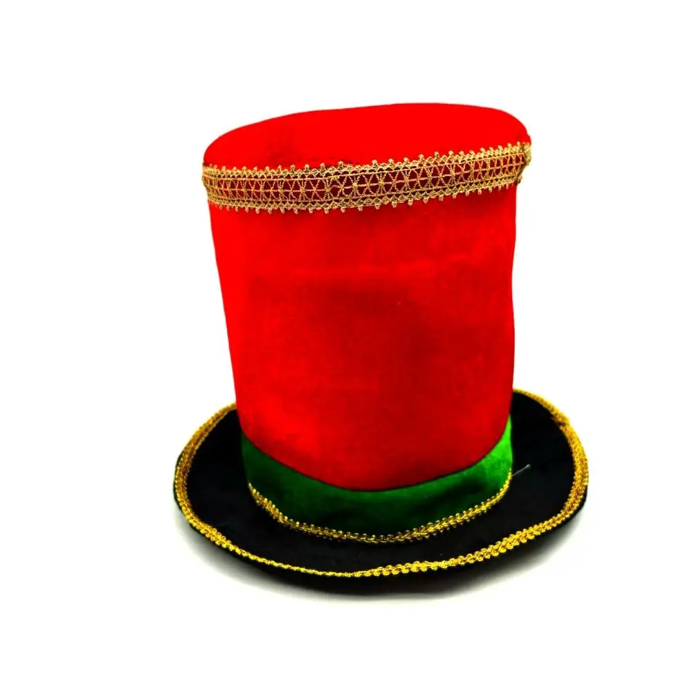 Plastic Christmas Welcome Hat Checkered Comfortable Glitter Sequin Christmas Hat Cosplay Breathable Christmas Party Cap New Year