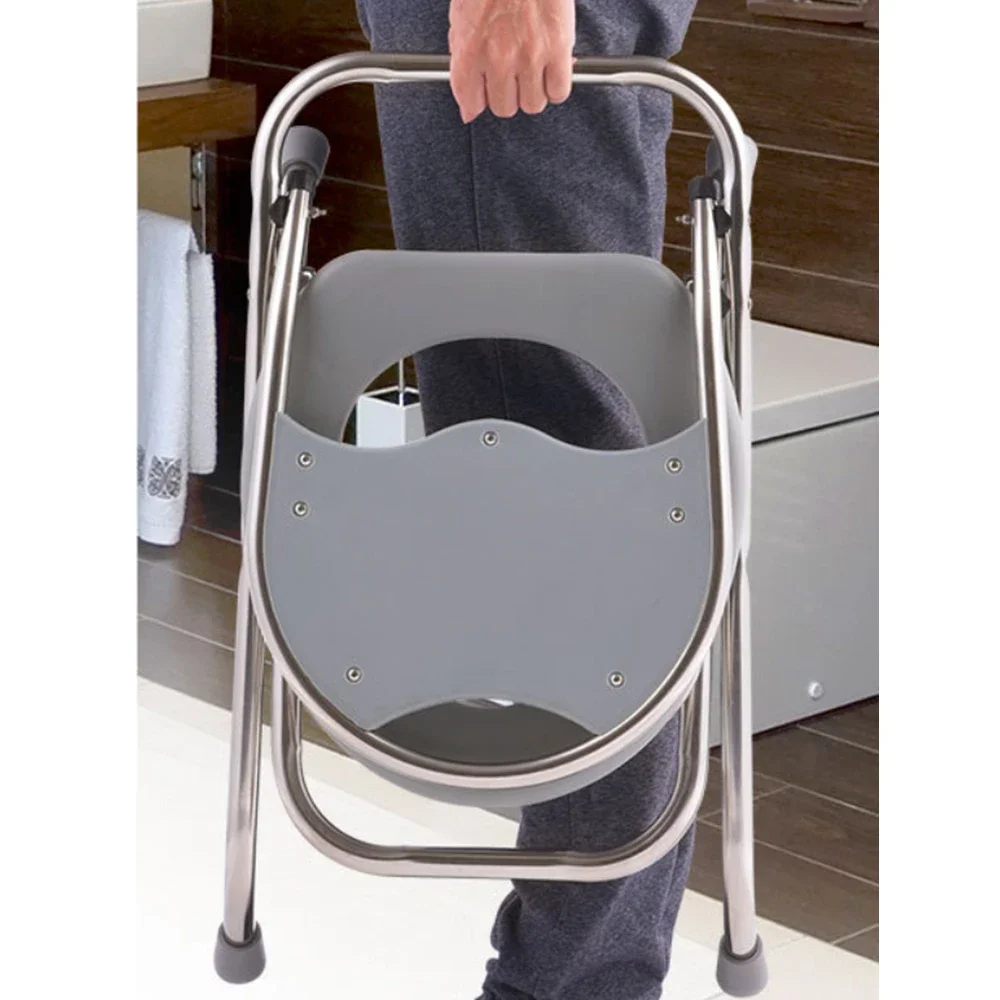 Portable Toilet Seat, Stainless Steel Emergency Toilet, Folding Camping Toilet Seat, Portable Station Wagon