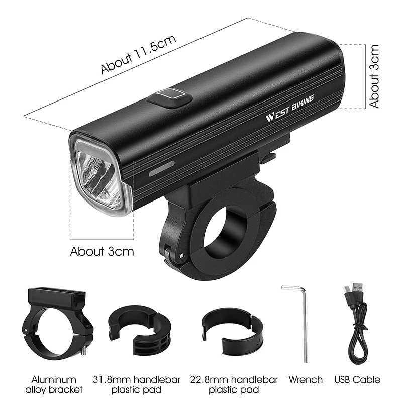 Mec Front Bike Light Front Light Power Bank Bicycle 1000