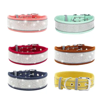 Fashion High-end Crystal Diamond Studded Pet Collar For Small Medium Dog Adjustable Pet Neck Accessory 2