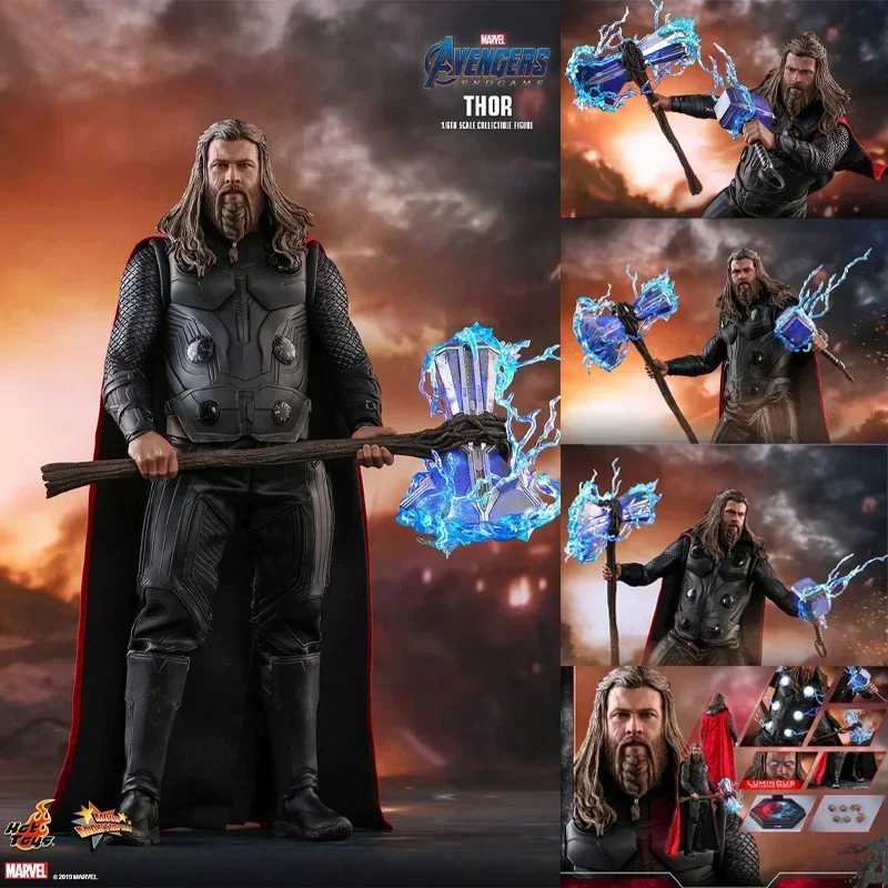 

In Stock Original Hot Toys Marvel Avengers Endgame AVG4 Thor Odinson 8.0 1/6 32CM Anime Action Figure Collection Model Toys Gift