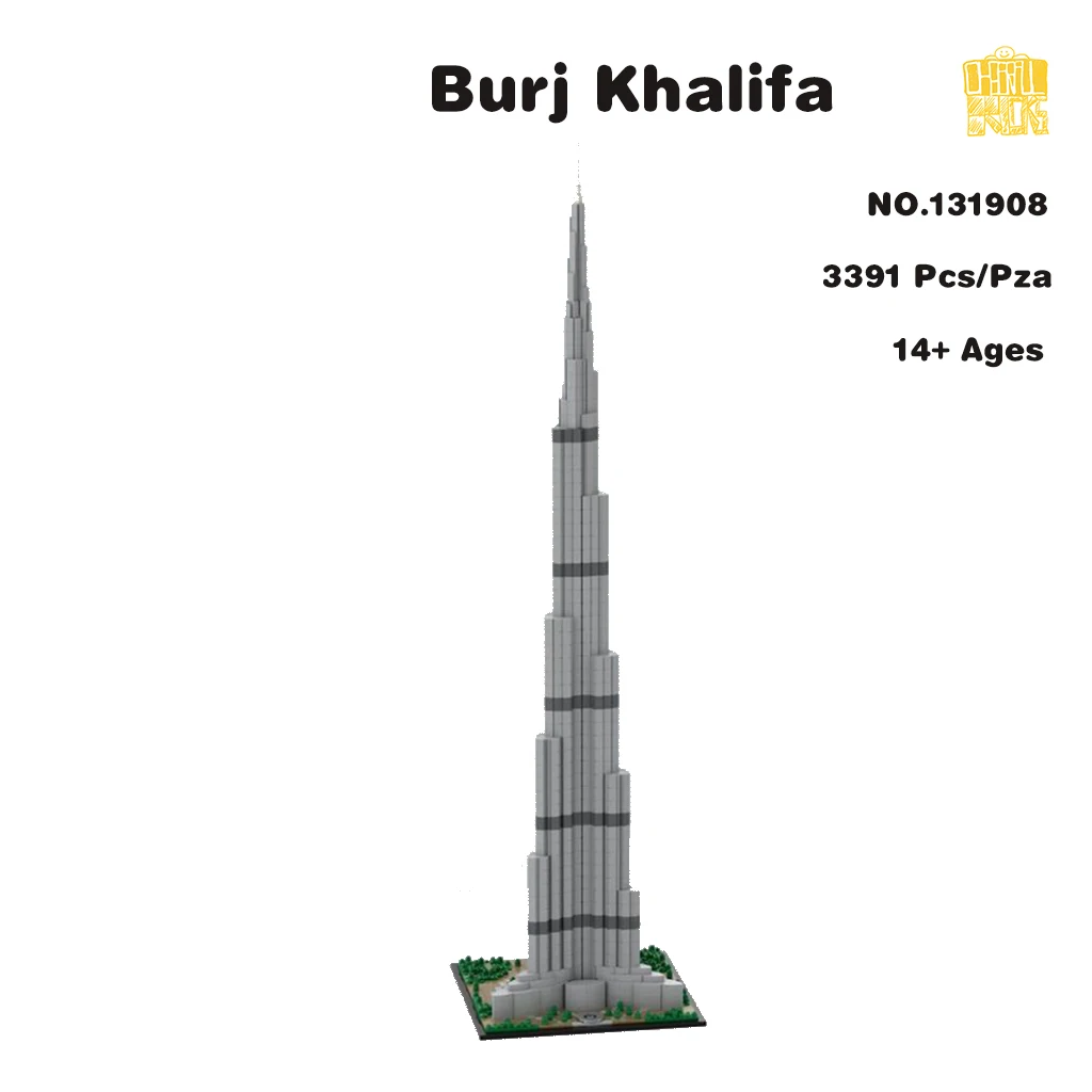 Moc-131908 Burj Khalifa Modello Con Disegni Pdf Building Blocks Mattoni Bambini Educativi Giocattoli Fai Da Te Regali Di Natale Di Compleanno