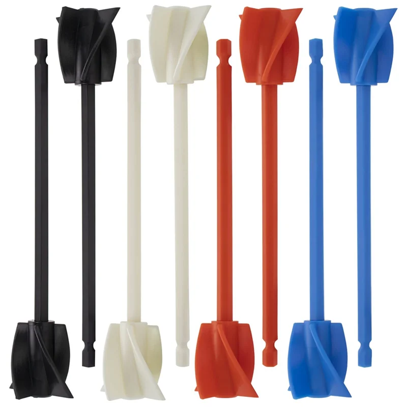 8Pcs Resin Mixer Paddles, Epoxy Mixer Attachment for Powerful Mixing, Reusable Paint Mixer, Paint Stirrer Attachment