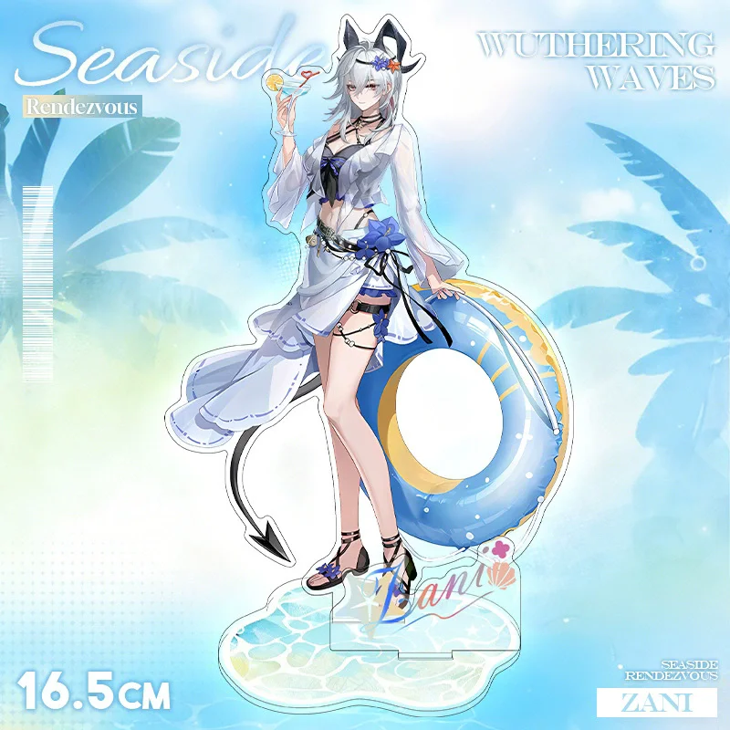 애니메이션 Wuthering Waves Cartethyia Zani Encounter 시리즈 샌드위치 더블 인서션 스탠딩 사인 모델 플라크 데스크탑 장식