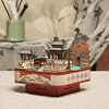 NEW DIY Wooden Music Box Model Building Kits Grand View Garden 3D Puzzle With Lights for Friends Birthday Gifts Home Decoration 3