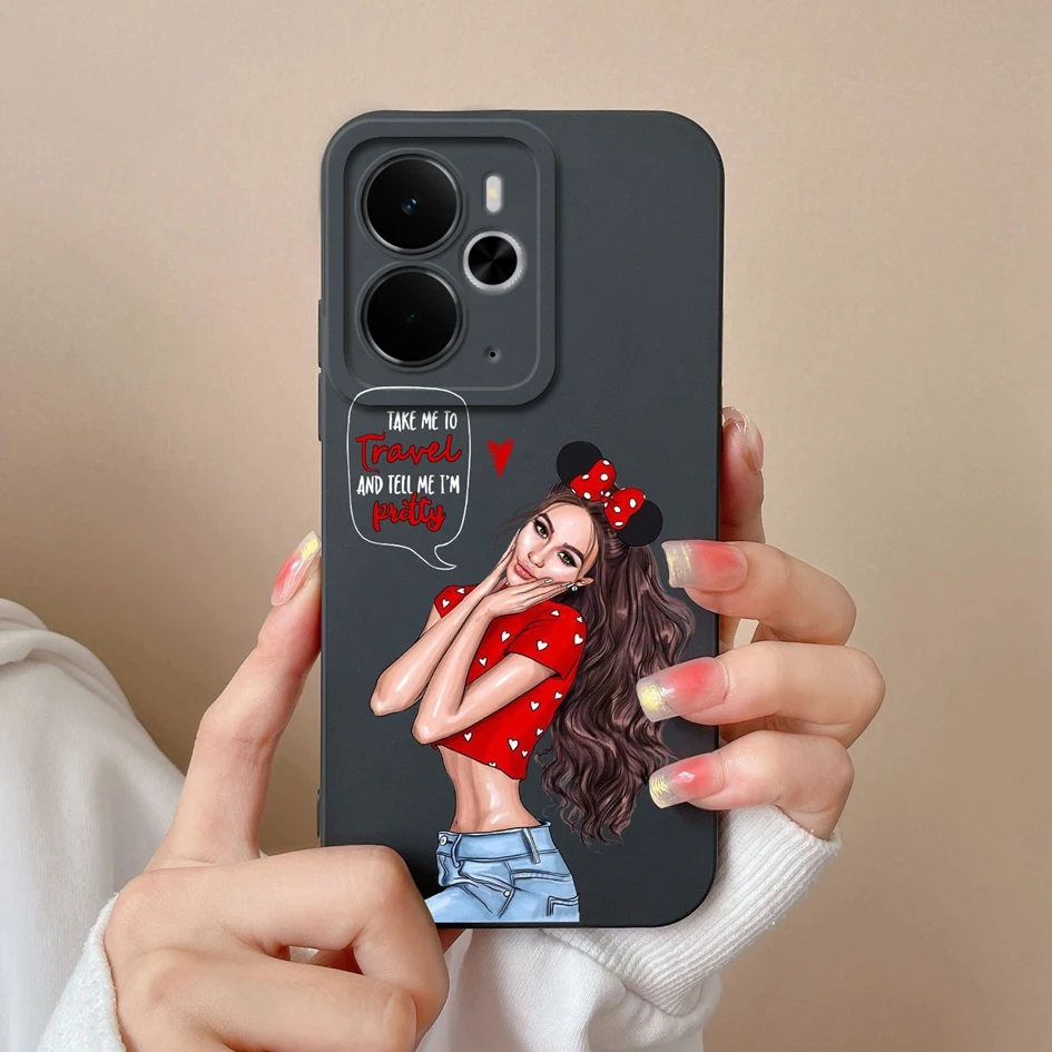 Luxury Floral Print Liquid Silicone Case - High Quality, Anti-Drop, Durable, Anti-Slip Housing
