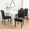 Airldianer Chair Cover Velvet Stretch Dining Slipcovers Solid Color Spandex Plush Chair Covers Protector For Home Dining Room 2
