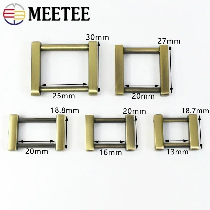 5/10Pcs 13-25mm 금속 사각형 버클 O D 링 이동식 나사 걸쇠 가방 스트랩 벨트 칼라 후크 버클 DIY 하드웨어 액세서리